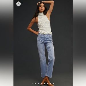Anthropologie Pilcro NWT YaYa mid-rise crop flare corduroy jeans in Iris Blue